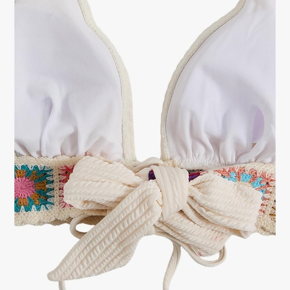 Colorful Crochet Trim Bikini - Picture 4 of 5
